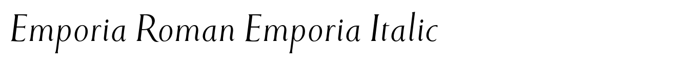 Emporia Roman Emporia Italic